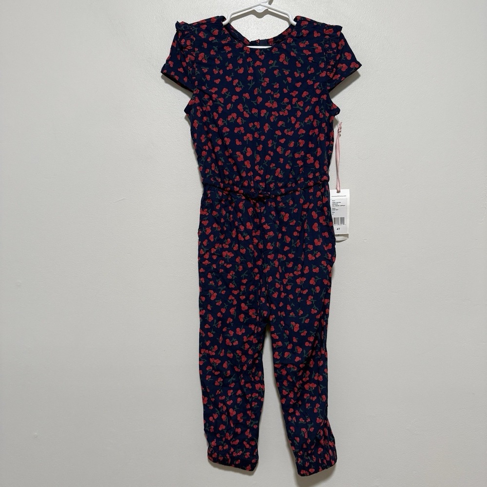 Vineyard Vines NWT Hollyberry Navy Blue Jumpsuit Girl Size 4T